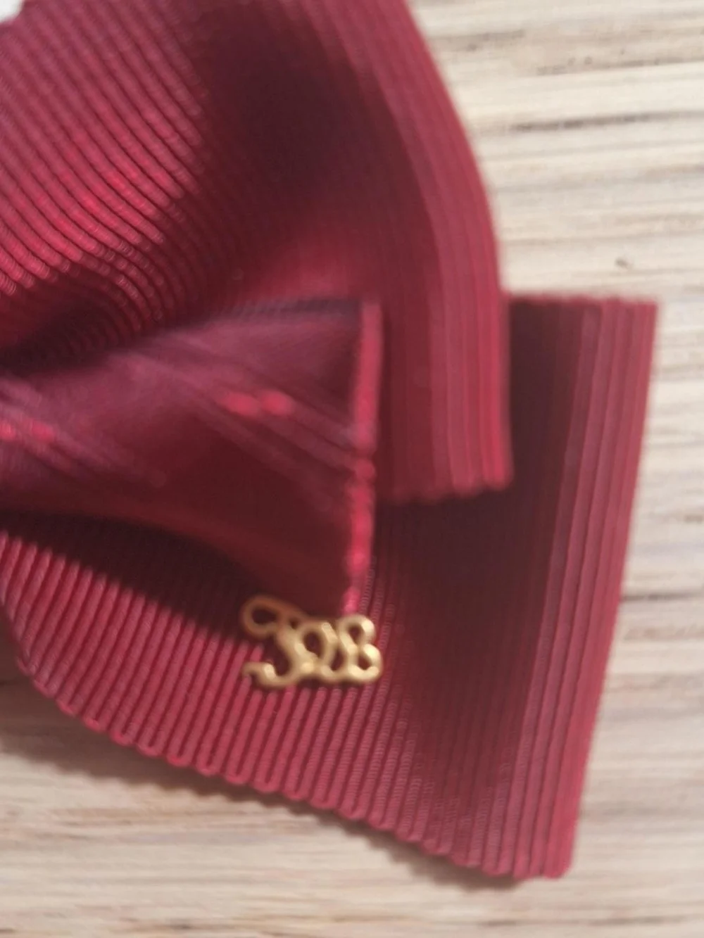 Innocent World Burgundy Layered Hair Bow Clip | Classic Lolita
